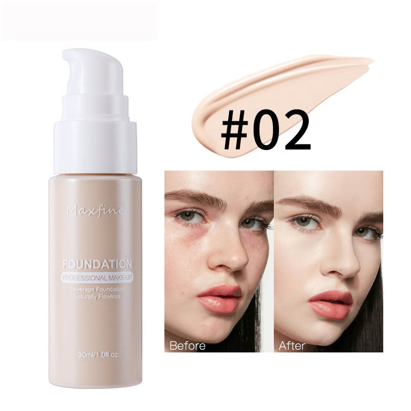 Waterproof Full Coverage Liquid Foundation – Long-Lasting, Sweat-Resistant & Natural Finish